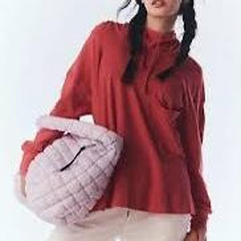 Free People Hot Shot Hooded Layer in red. NWOT, size small .